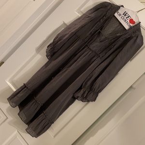 Swiss dot ruffle dress